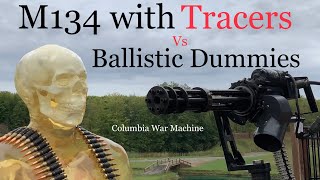 M134 with Tracers vs Ballistic Dummies      M134 Mini Gun