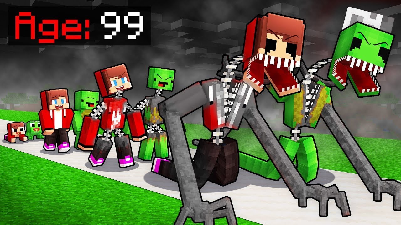 Mikey and JJ From Birth In Minecraft (Maizen)