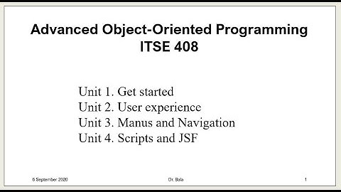 Unit 1- 1.0: Intro  JSF