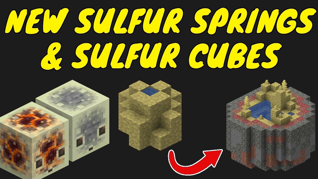 Sulfur Spring Minecraft Update NEW sulfur springs and sulfur cubes! | Minecraft 26.2 snapshot 6 - YouTube