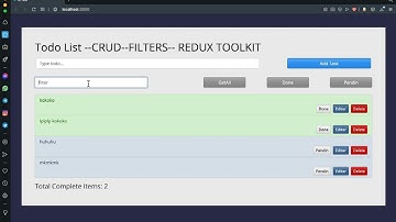 redux toolkit crud filters express server