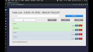 redux toolkit crud filters express server