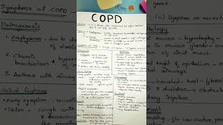 COPD Notes in 1 Minute | Easy Handwritten Medical Notes | Pharmacology | Pharm D#medical