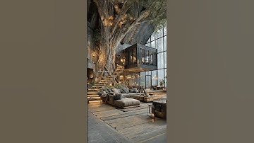 Wow! Incredible indoor treehouse loft! 🤯👏 #interiordesign #homeimprovement #rustic #homedesign