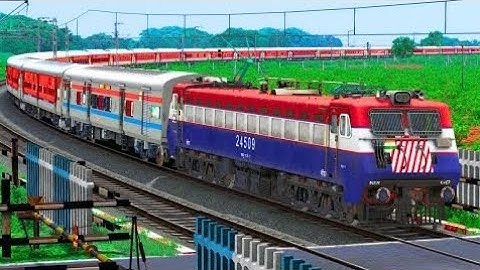 TRAINS HIGH SPEED CROSSING INDIAN RAILWAY | BUMPY RAILROAD | Train Simulator | Railwork | M97 GAMING
