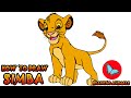 How To Draw Simba From The Lion King | Drawing Animals