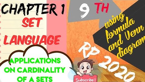 TN Samacheer 9 Maths New Syllabus Set Language introduction about applications on cardinality of set