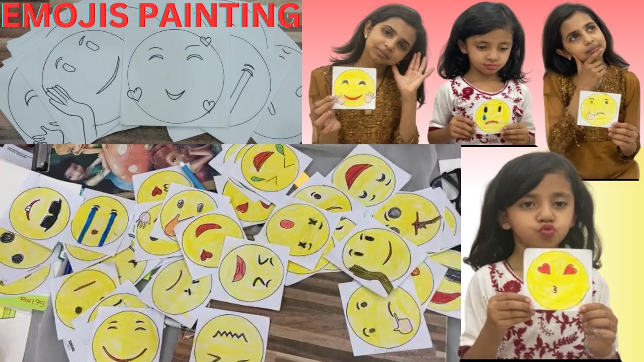Emoji Drawing|emoji painting videos|Whatsapp emoji painting|Emoji face images|makeup emoji|