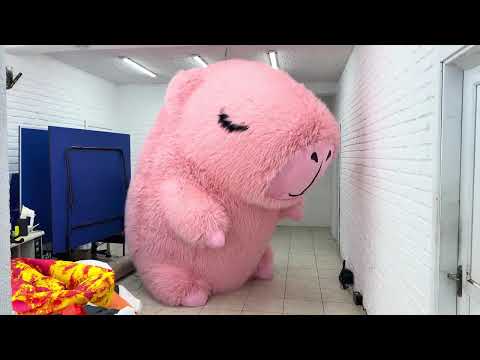 Надувна фотозона капібара 3 м брендована декорація для торгового центру, видео 1