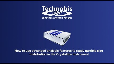 How to use the advanced analysis features to study PSD in the Crystalline instrument