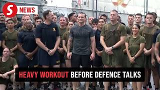 Hegseth touches down, first activity is exercise with troops in Singapore