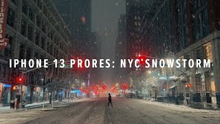 NYC Snowstorm 2022 | iPhone 13 ProRes Cinematic 4K