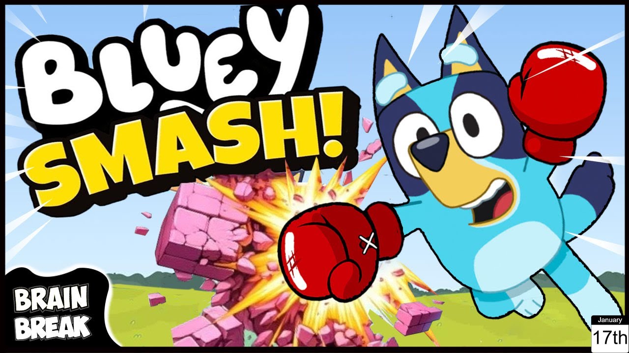 Bluey Smash Parrty | Brain Break Kids| Just Dance | Bluey Jumb Battle | Danny GO!