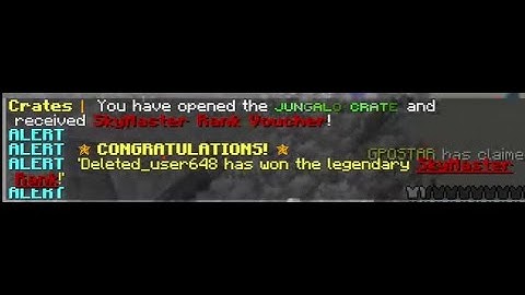 Winning **SkyMaster** from Jungalo Crate Keys! | Classic Skyblock