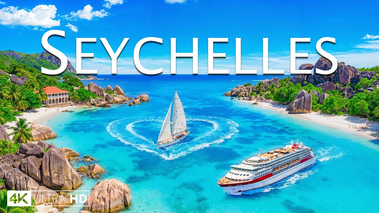 SEYCHELLES 4K DRONE FOOTAGE | Where Granite Giants Meet Turquoise Serenity
