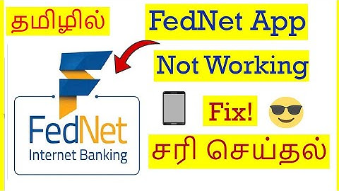 How to Fix FedNet App Not Working Problem In Mobile Tamil | VividTech