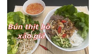 Bún thịt xào, thơm ngon, đơn giản,  dễ làm/Stir-fried beef noodle,delicious,  simple, easy to make