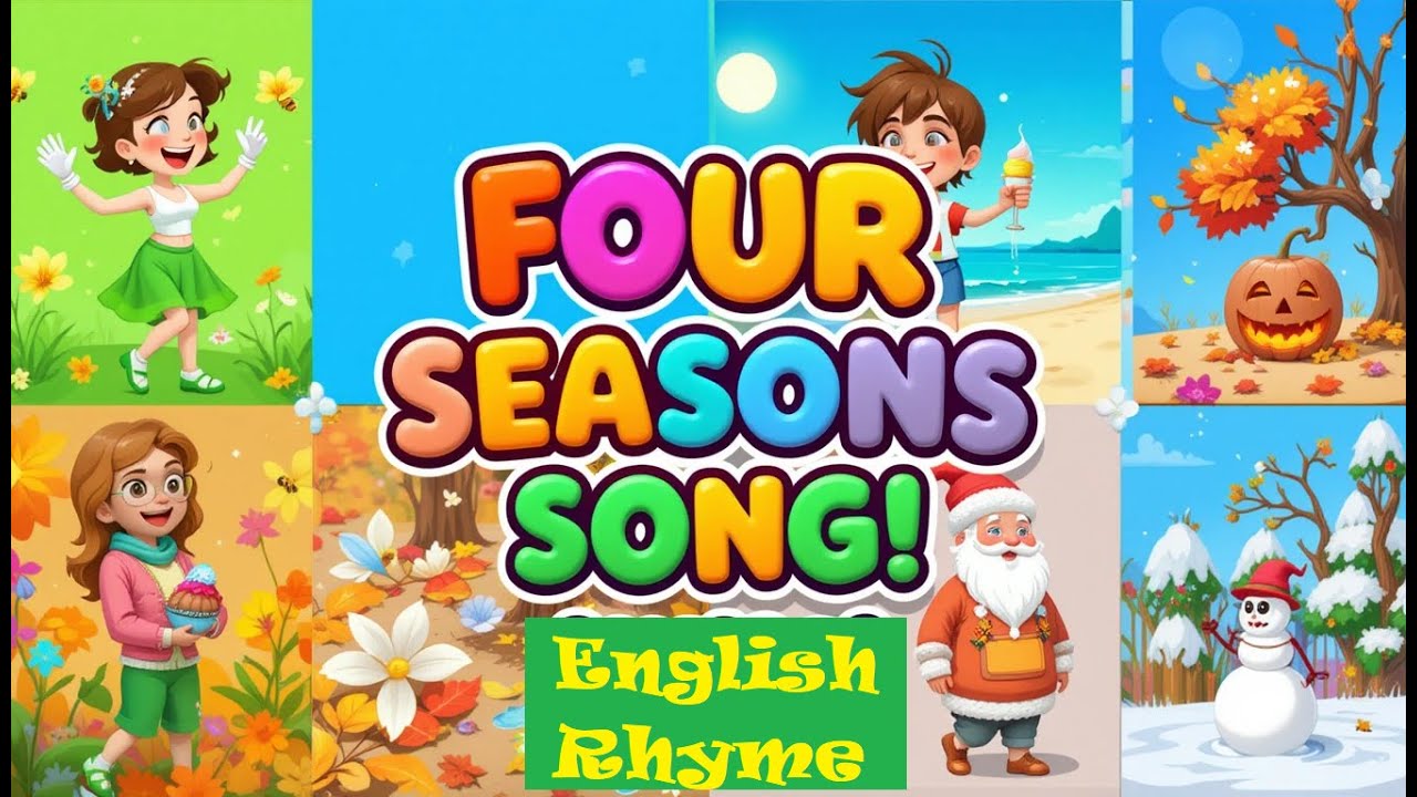 π΅ Four Seasons Song for Kids | Animated Educational Rhyme| Spring ...
