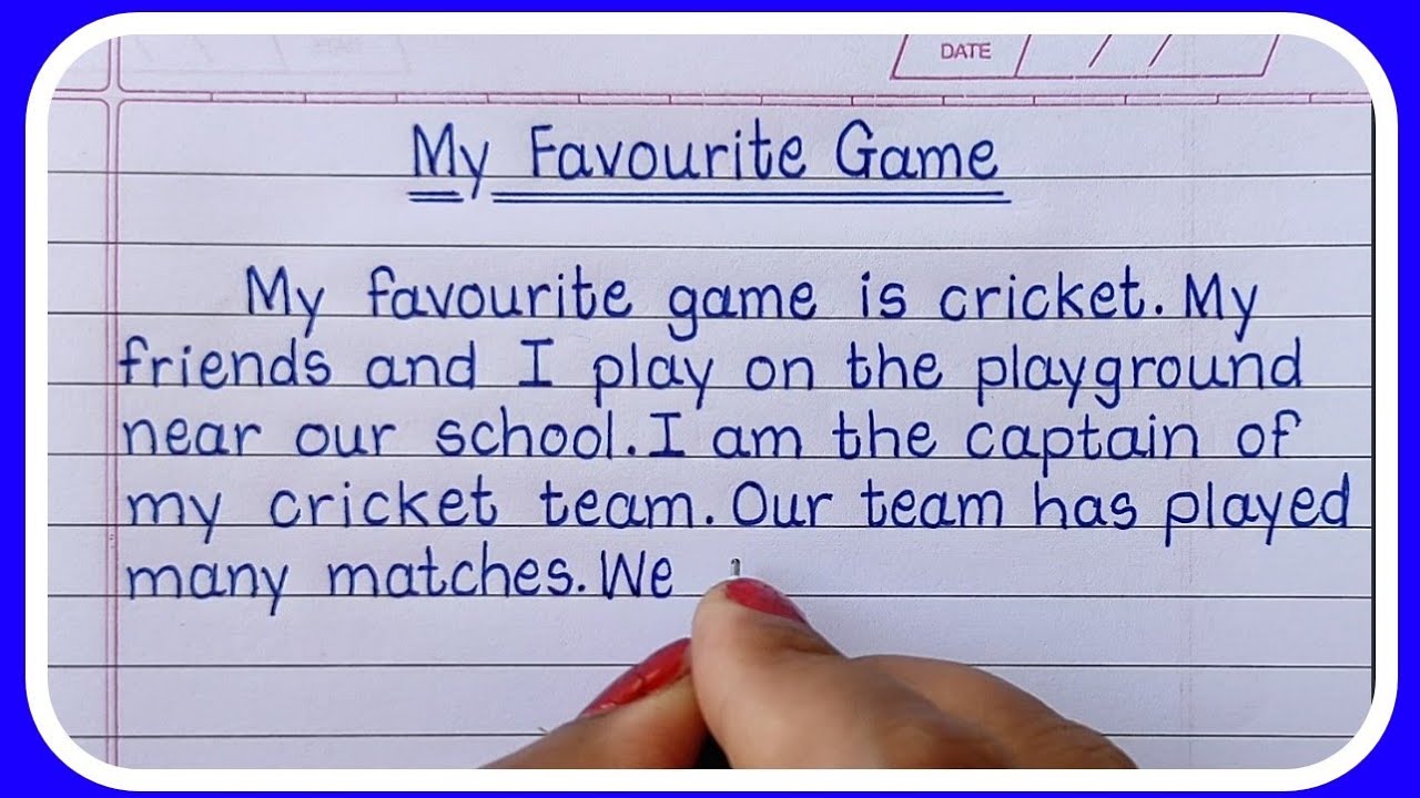 my hobby playing cricket essay in english