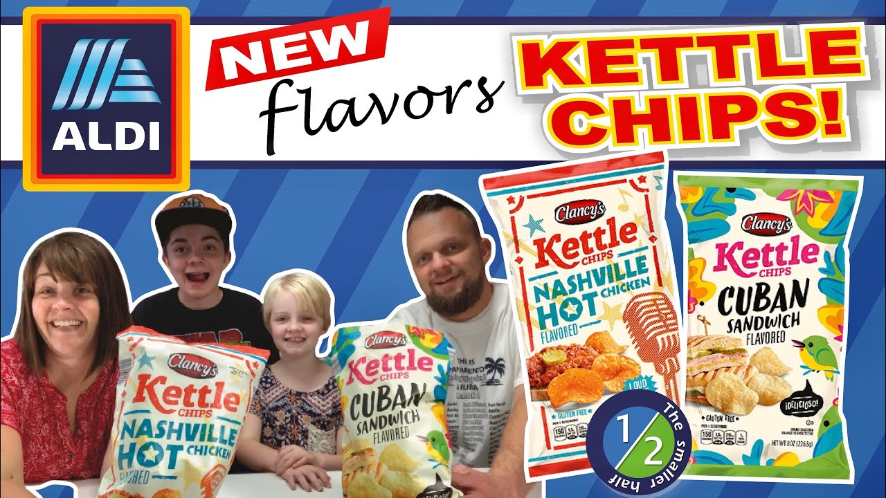 Trying Aldi kettle chips! Clancy’s Nashville Hot Chicken and Cuban