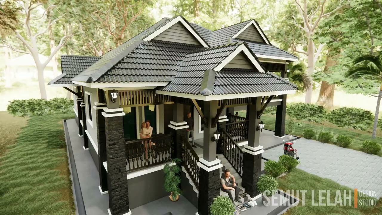 rumah banglo 1 tingkat setengah