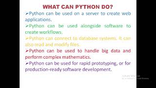 What Can Python Language Do||PYTHON LANGUAGE||ROAV PERFECT CLASSES||