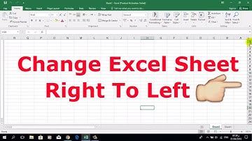 How to change ms excel sheet right To left || Ms office 2016