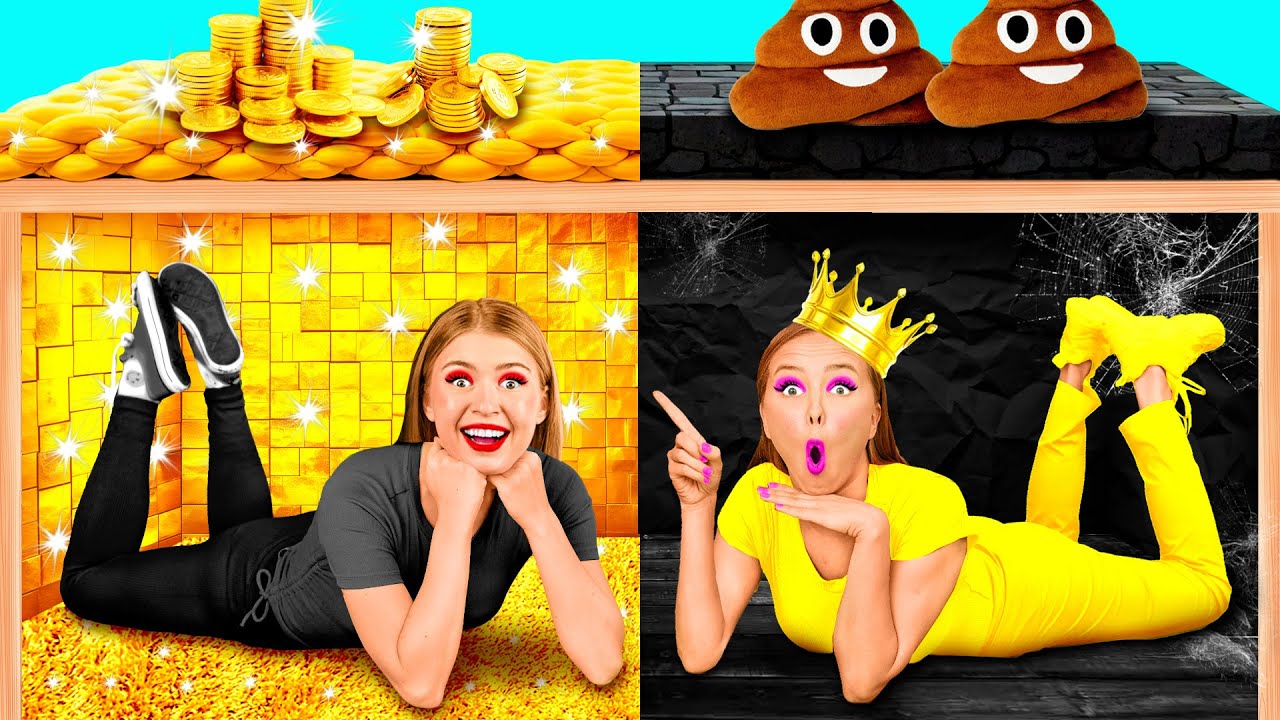 Секретный Домик Под Кроватью | Богатая vs Бедная Сумасшедший Челлендж от Crazy DO