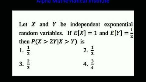Csir,net,jrf exponential random variables