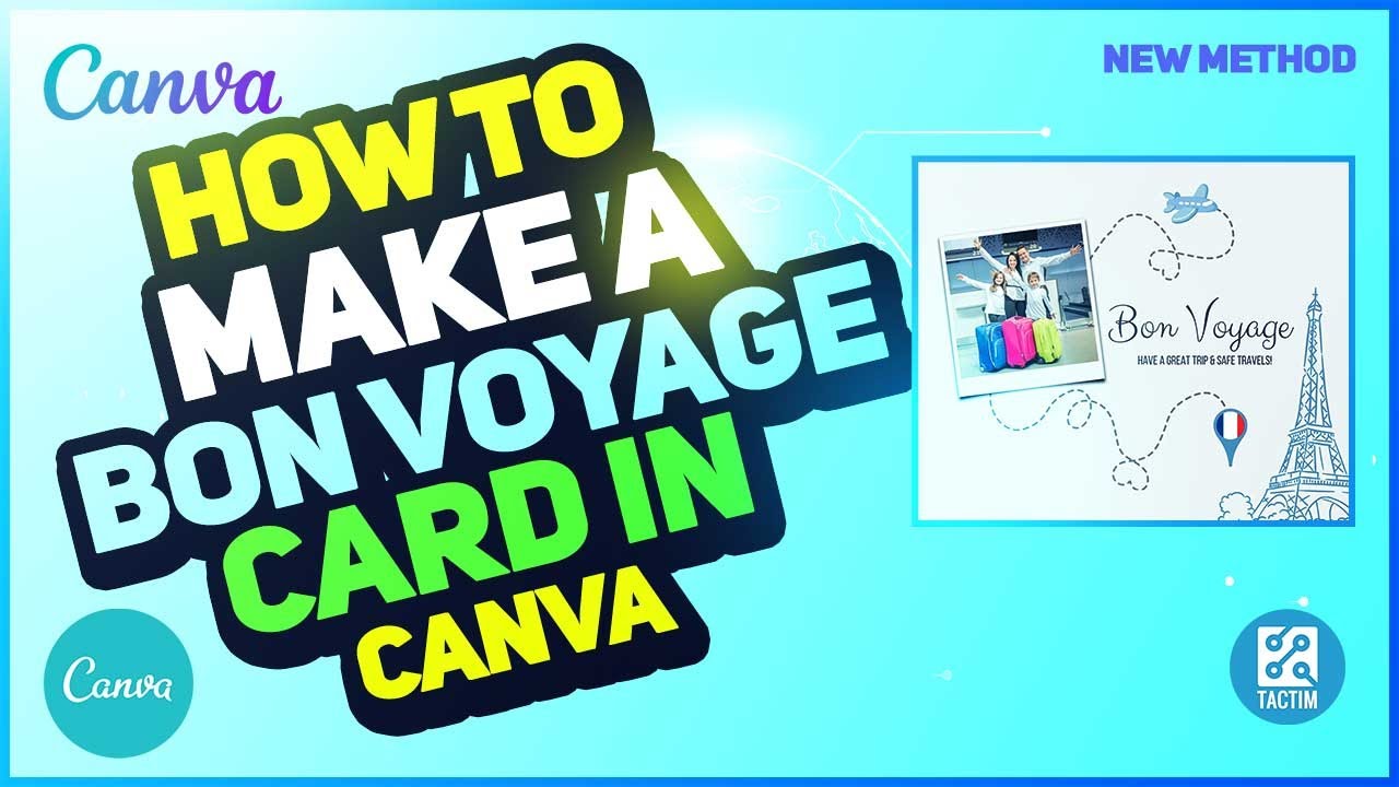 Create a Stunning Bon Voyage Card in Canva | Easy-to-Follow Tutorial ...