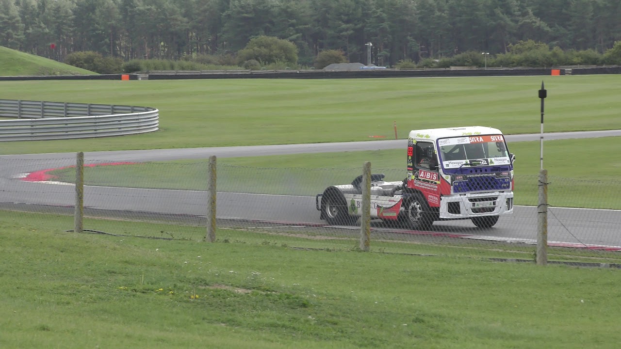 scania thailand group end lap7ish truck 99 skids BTRA Truck Championship Div 2 R3 at Snetterton British Truck Rac
