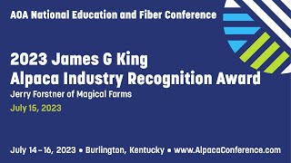 2023 James G King Alpaca Industry Recognition Award