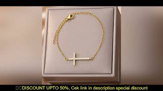Crystal Cross Bracelets For Women Men Fashion Gold Color Stainless Steel Cross Bracelet Vintage Reli