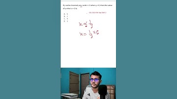 If x varies inversely as y and x = 2 when y = 6, then the value of y when x= 3 is ?#cgl2024#cgl2025