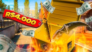 GANHEI essas 2 FACAS INSANAS nesse vídeo ABRINDO CAIXAS! *R$4.000 Reais* - CSGO Open Case