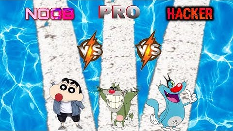 Noob vs pro vs hacker | in Muscle Rush | With Shinchan And Oggy And Jack | Chosty Gaming |