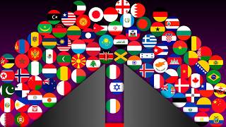 TOP 120 COUNTRIES Marble Race in Algodoo   Who will be the Champion