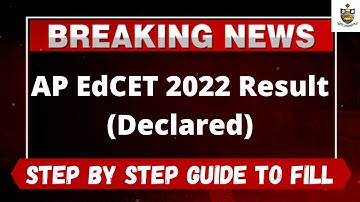 AP EdCET 2022 Result (Declared) - How to Check Officially AP EdCET 2022 Result through Online Mode