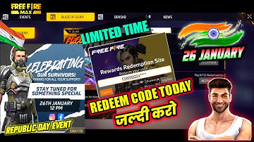 26 January Redeem Code Free Fire 🇮🇳 | Free Fire Redeem Code Today | FF Redeem Code | Free Bundle