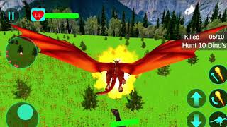 Best Dino Games - Dragon Simulator Fighting Arena: Dragon Free Game Android Gameplay screenshot 2