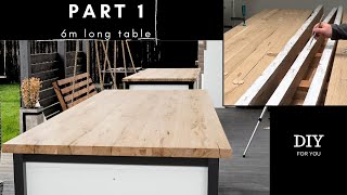XXL Küche selber bauen Teil 1/Kitchen worktop DIY/Eiche Buffettisch
