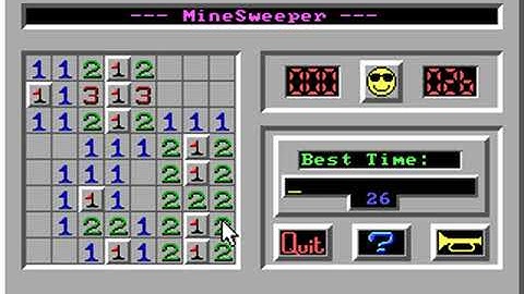 MineSweeper (David Joffe) (MS-DOS) [1993] [PC Longplay]