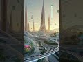 A Cityscape of the 4000s on an Alien Planet. #futuristiccity #scifiarchitecture #urbandream