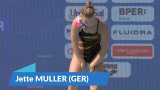 Jette MULLER (GER) | Women's Diving | 1m Springboard Diving Final