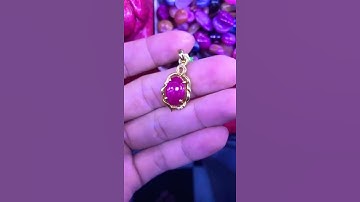 mặt dây chuyền đẹp ruby Yên Bái lên vàng