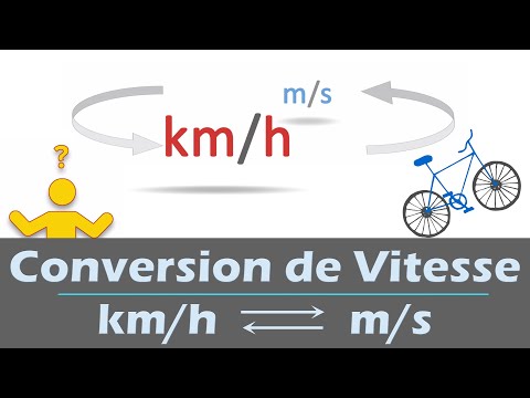 Conversion de Vitesse km/h ↔️ m/s