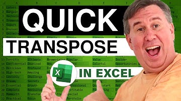 Excel - Learn How to Quickly Transpose Data in Excel by PowerPoint MVP - Episode 472