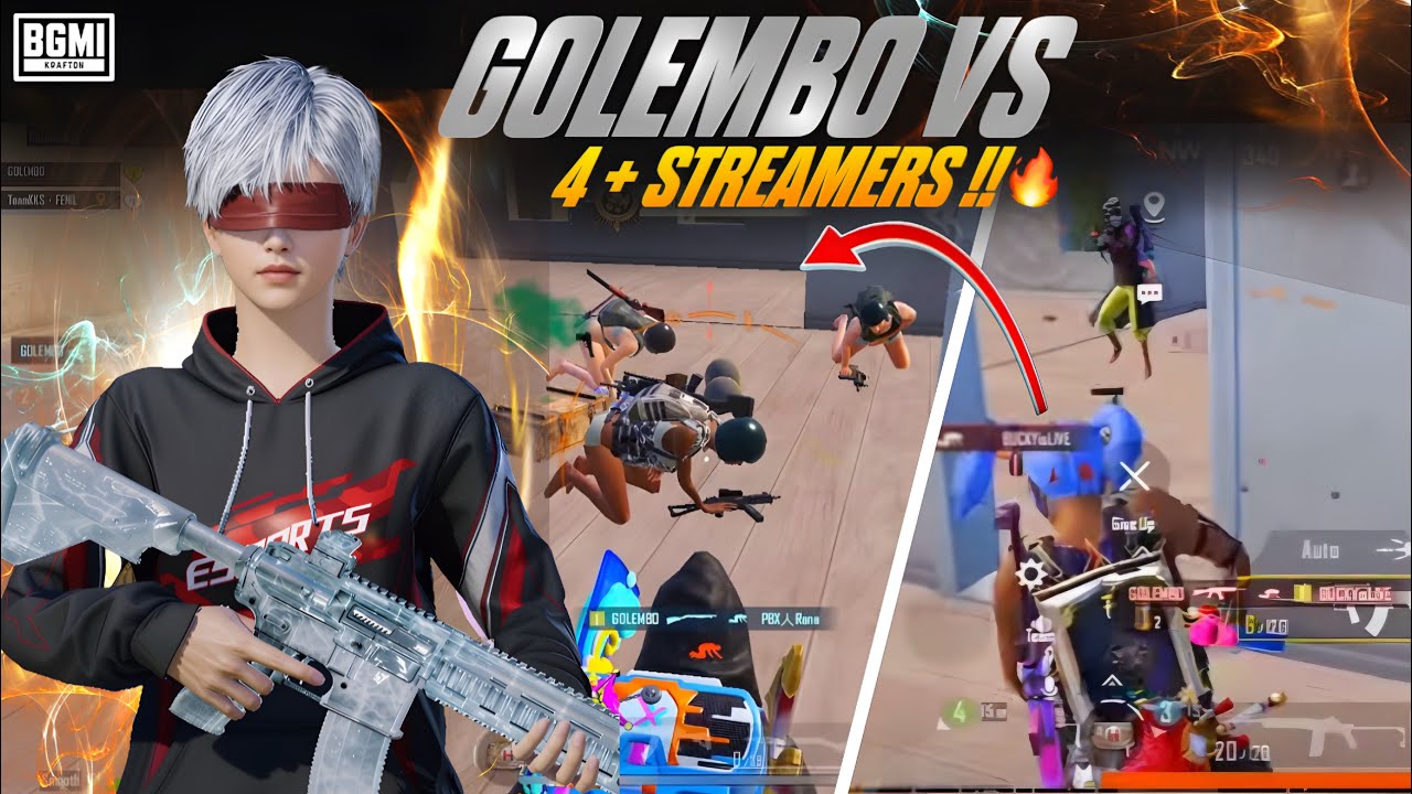 4 + STREAMERS FIGHTS 🔥 Bgmi - pubg mobile || #bgmi #longvideo #viral #gamer #pubgmobile #mobilegame 