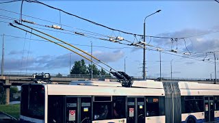 Finally! New Trolleybus overhead wire switches in Riga 🇱🇻 | 2023
