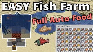 EASY Fish Farm (Full Auto Food Farm) (Minecraft Java)